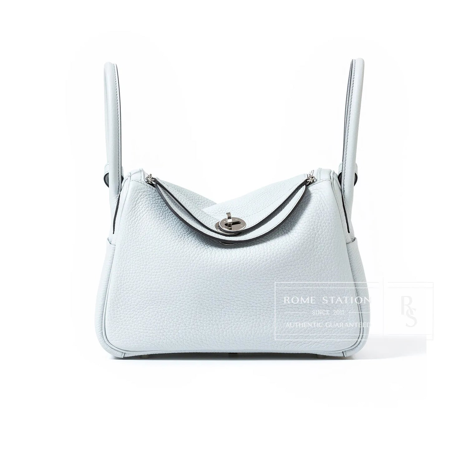 Hermès Lindy 26 Blue Pale Clemence Palladium Hardware