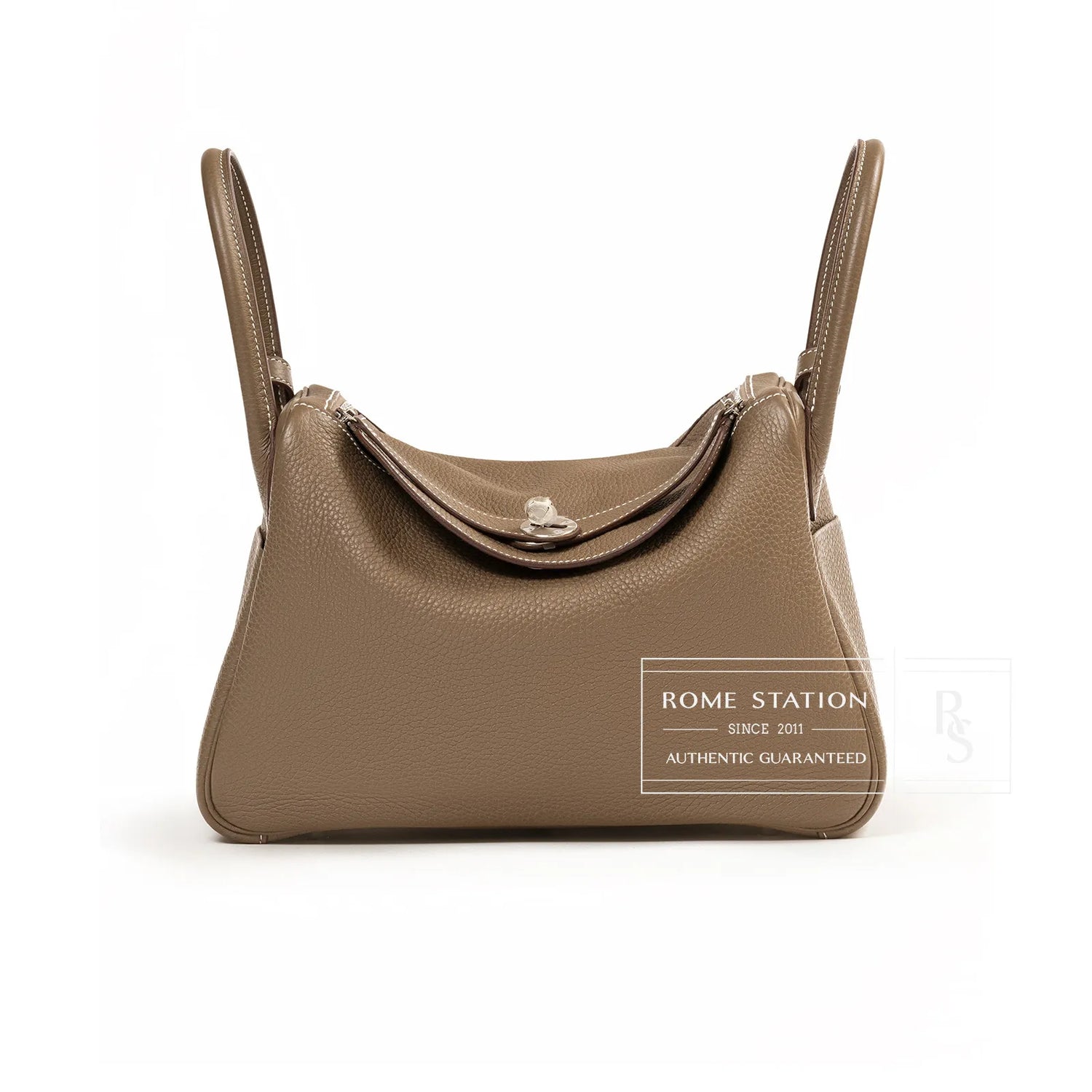 Hermès Lindy 30 Etoupe Clemence Palladium Hardware
