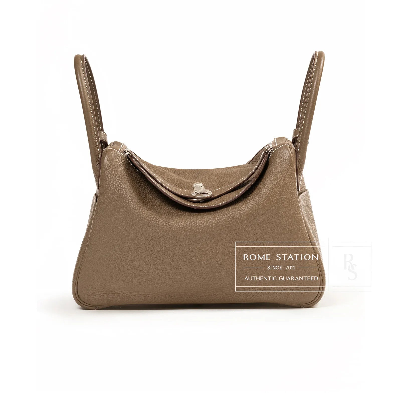 Hermès Lindy 30 Etoupe Clemence Palladium Hardware