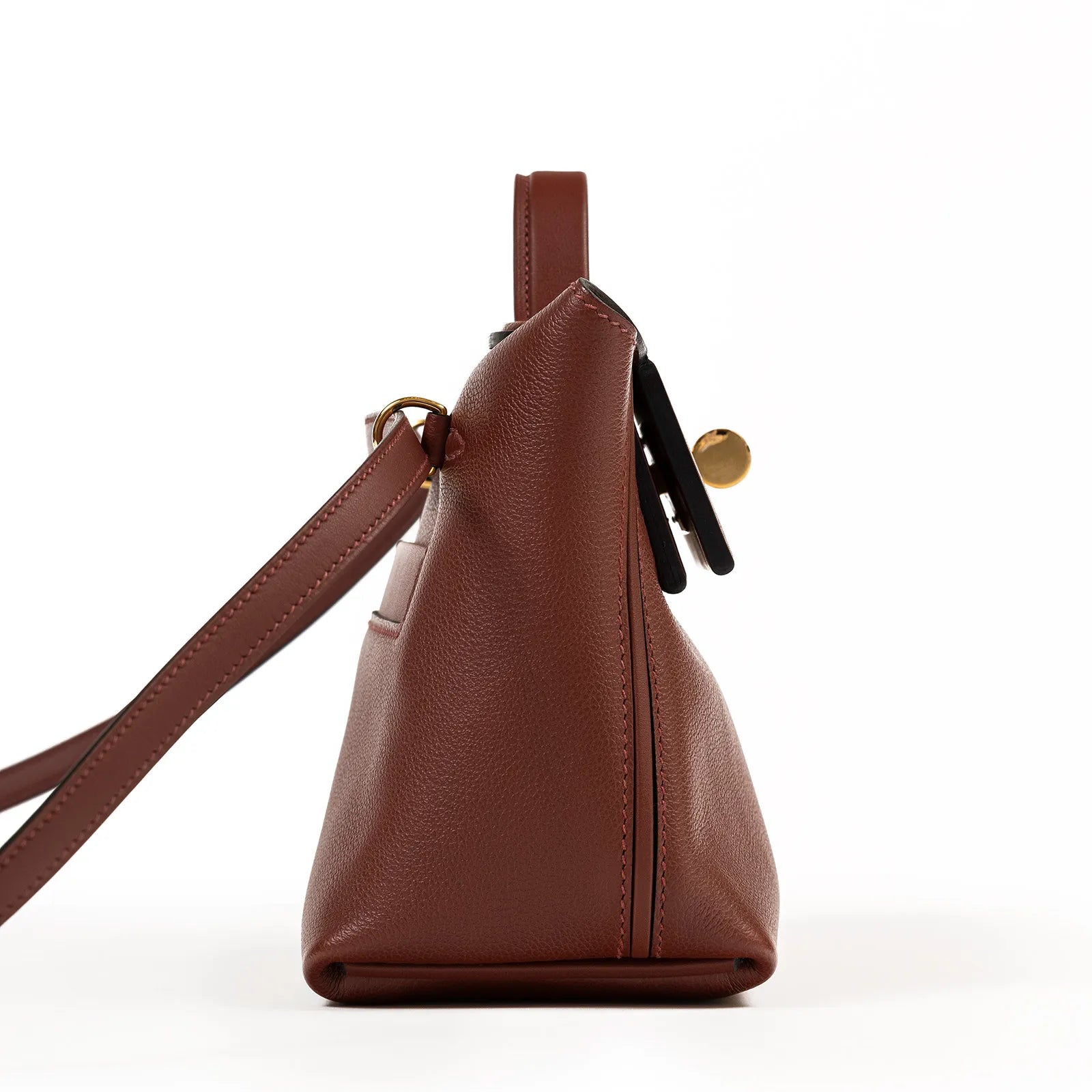 Hermès Mini 24/24 21 Rouge H Evercolor and Swift Gold Hardware