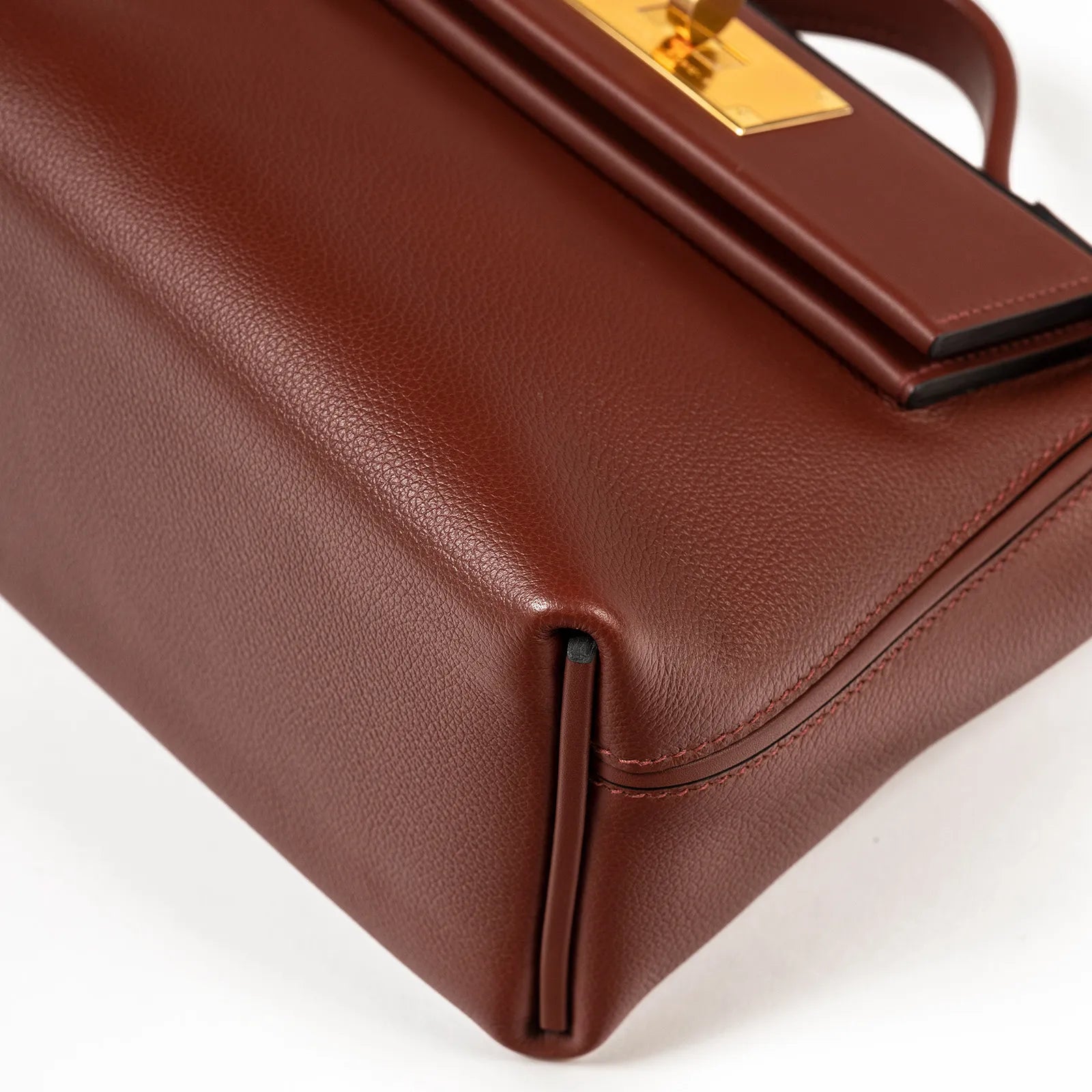 Hermès Mini 24/24 21 Rouge H Evercolor and Swift Gold Hardware