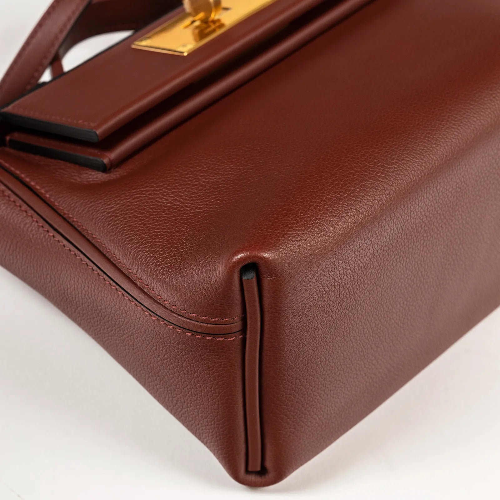 Hermès Mini 24/24 21 Rouge H Evercolor and Swift Gold Hardware