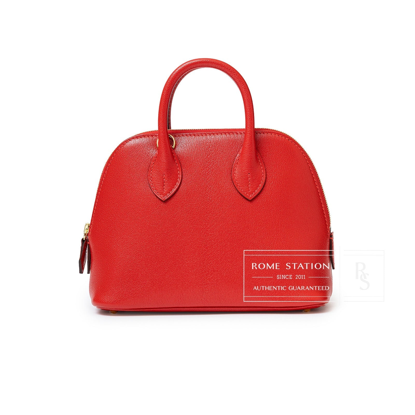 Hermès Mini Bolide 1923 Rouge De Coeur Chevre Chamkila Gold Hardware