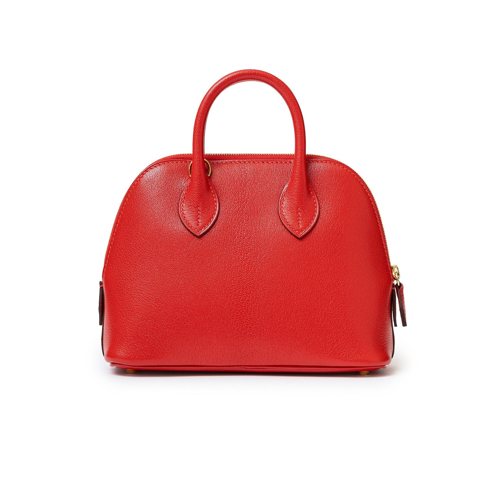 Hermès Mini Bolide “Rouge De Coeur” in Chevre Chamkila with Gold