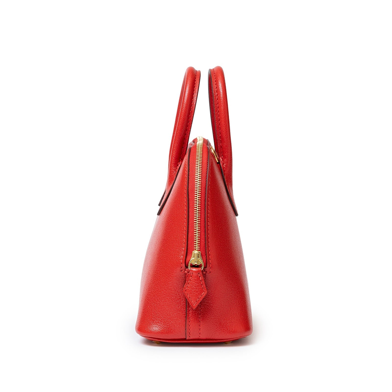 Hermès Mini Bolide 1923 Rouge De Coeur Chevre Chamkila Gold Hardware