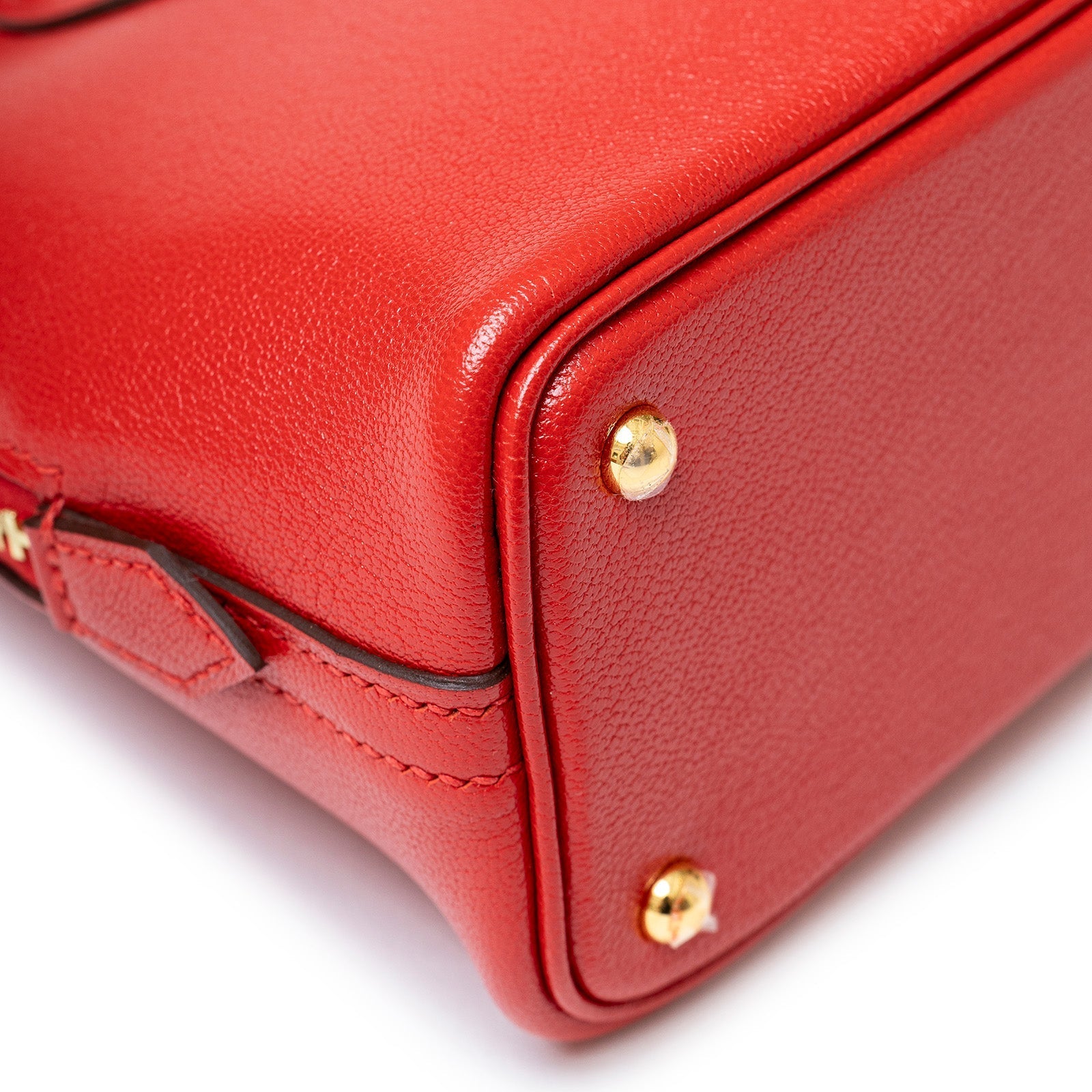 Hermès Mini Bolide 1923 Rouge De Coeur Chevre Chamkila Gold Hardware