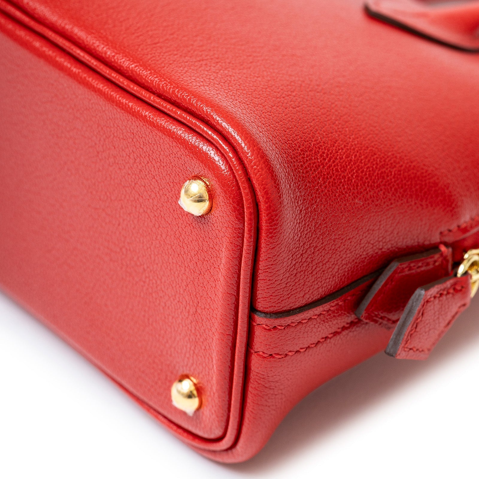 Hermès Mini Bolide 1923 Rouge De Coeur Chevre Chamkila Gold Hardware