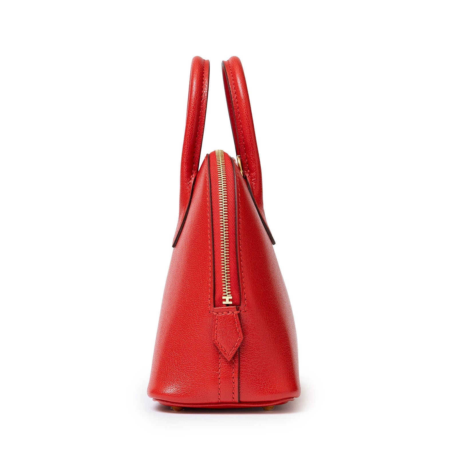 Hermès Mini Bolide 1923 Rouge De Coeur Chevre Chamkila Gold Hardware
