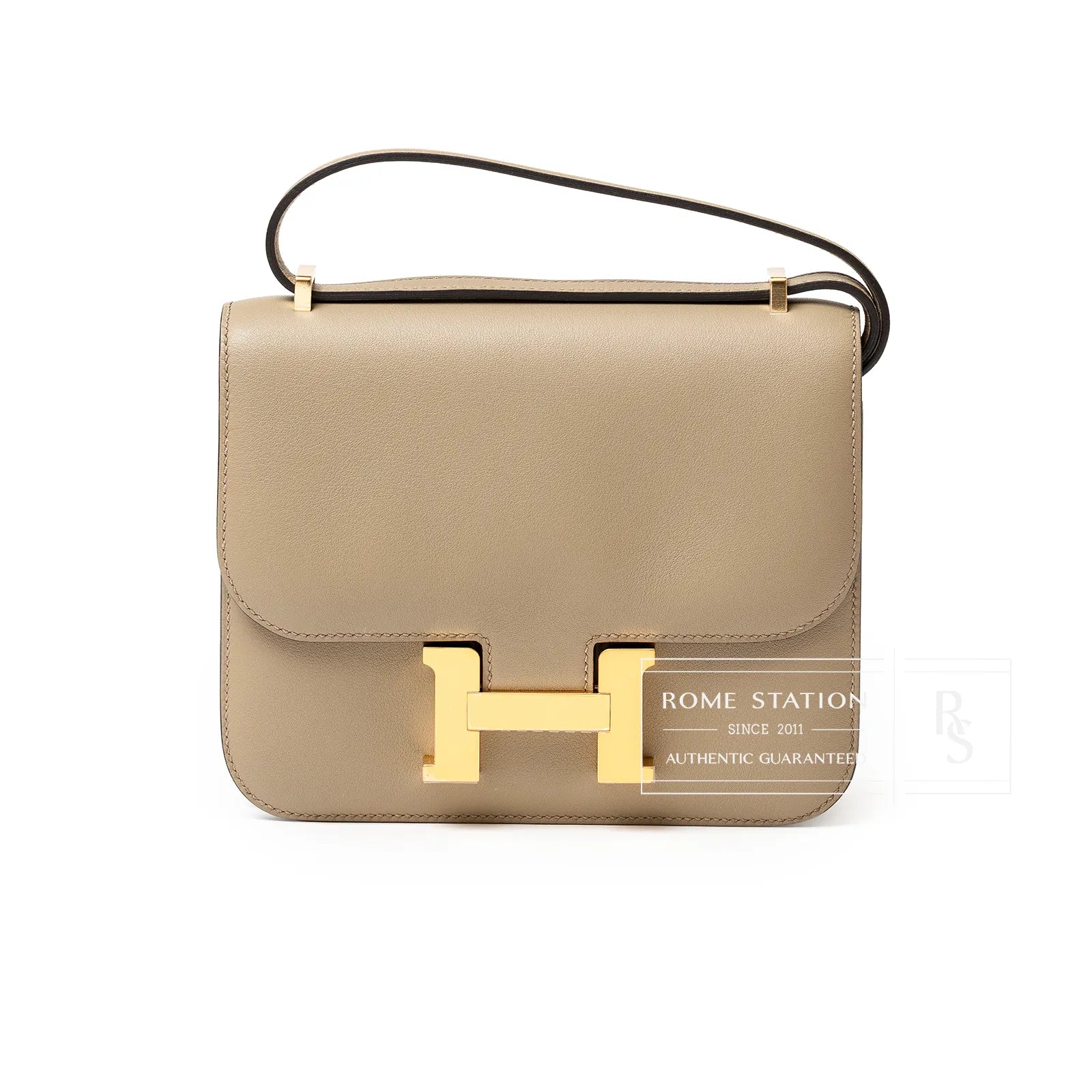 Hermès Mini Constance 18 Beige Marfa Swift Gold Hardware