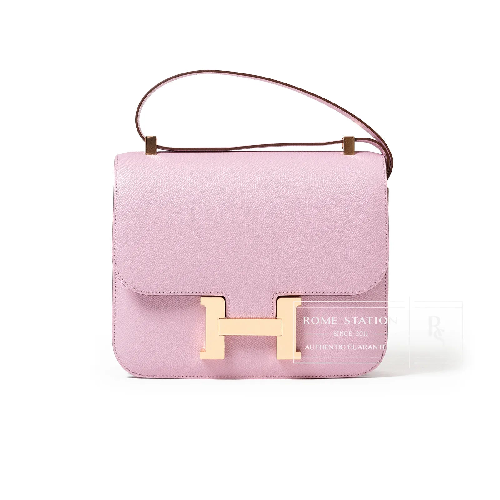 Hermès Mini Constance 18 Mauve Sylvestre Epsom Rose Gold Hardware