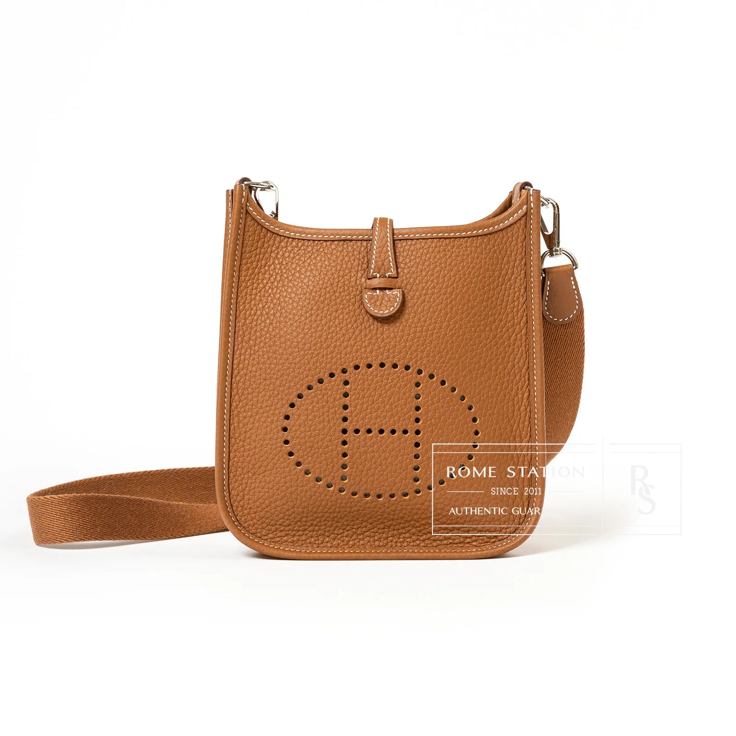 Hermès Mini Evelyne Gold Clemence Palladium Hardware