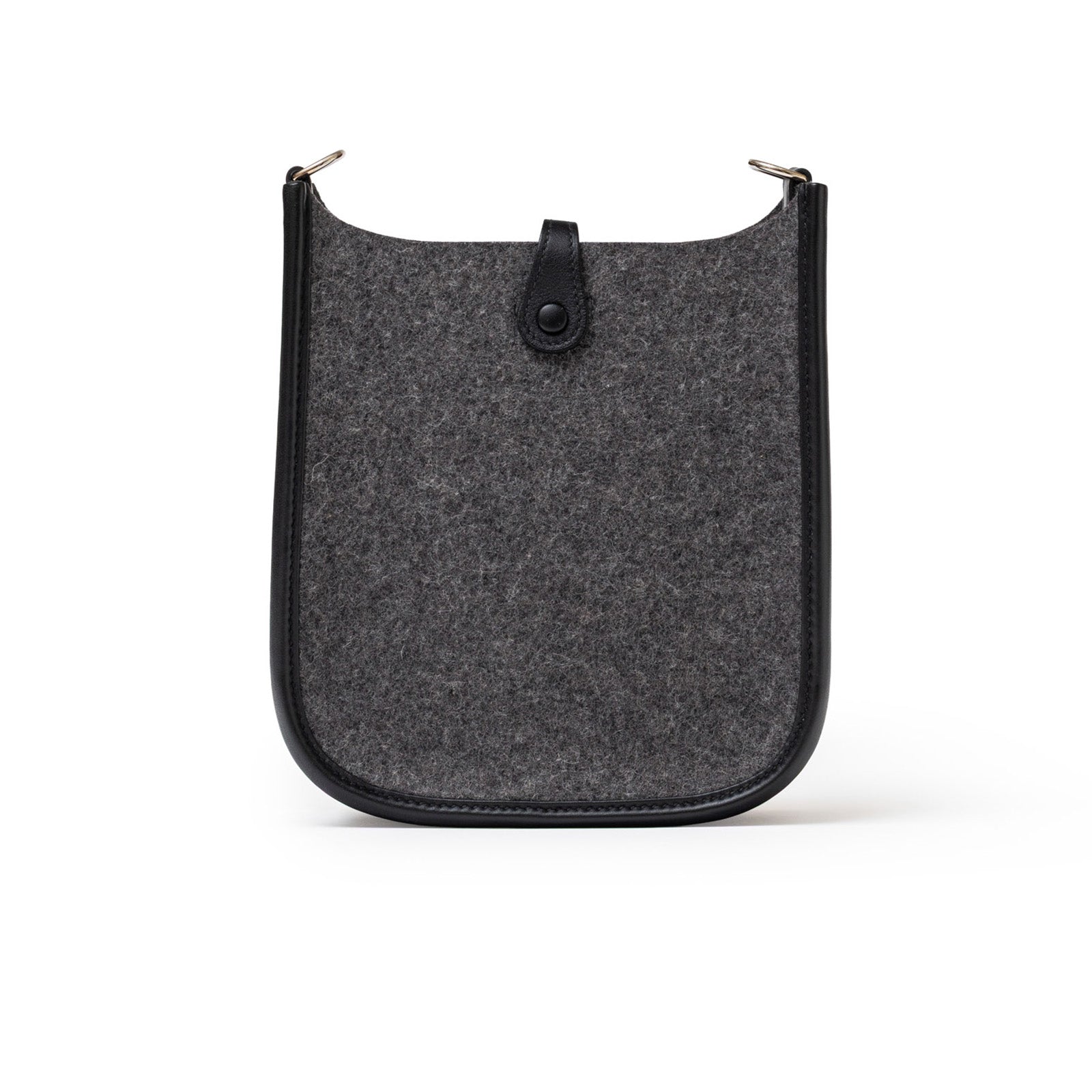 Hermès Mini Evelyne Gris Moyen/Black Feutre Palladium Hardware - Back