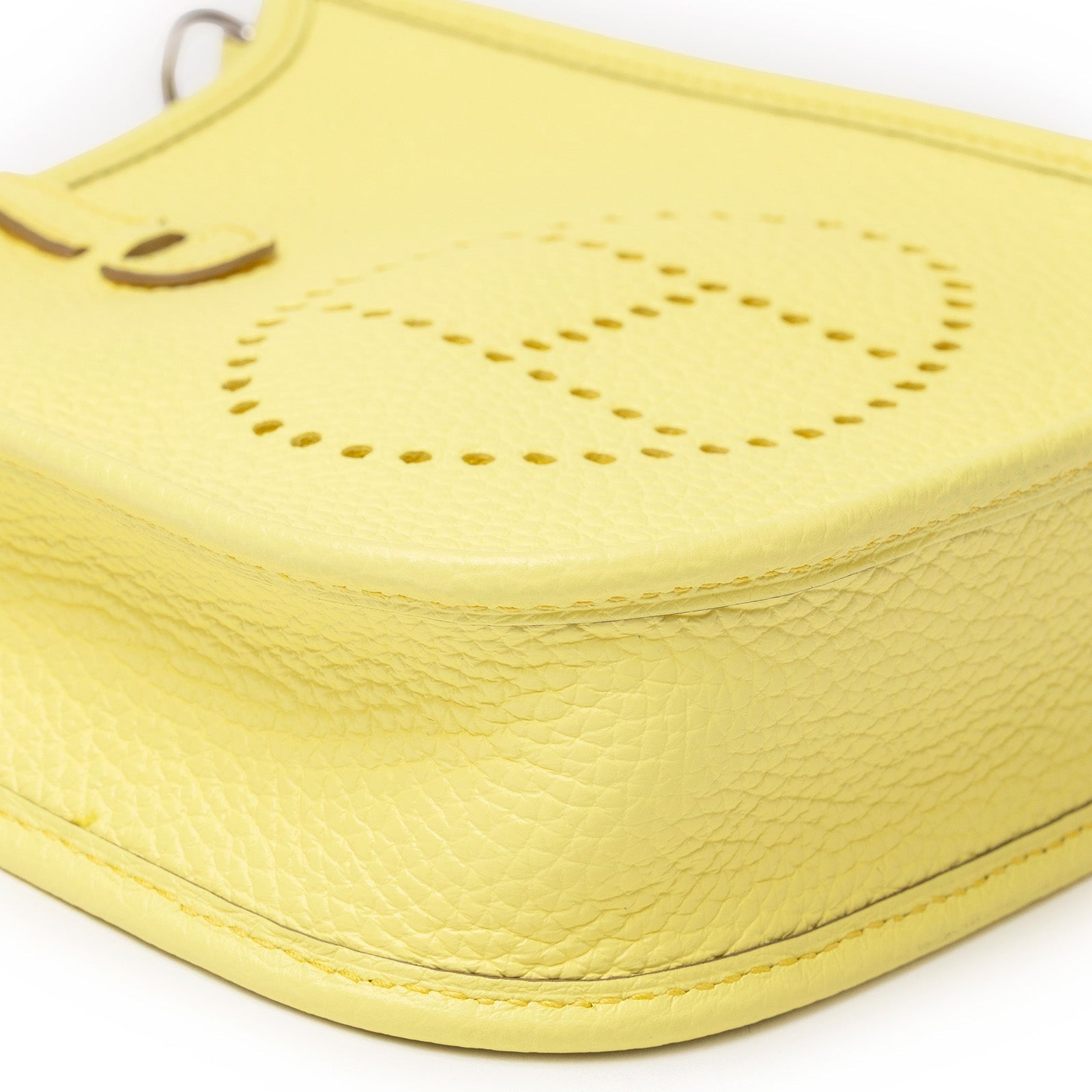 Hermès Mini Evelyne Limoncello Clemence Palladium Hardware
