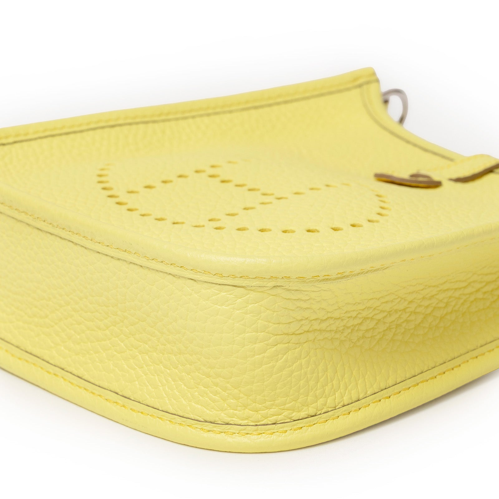 Hermès Mini Evelyne Limoncello Clemence Palladium Hardware