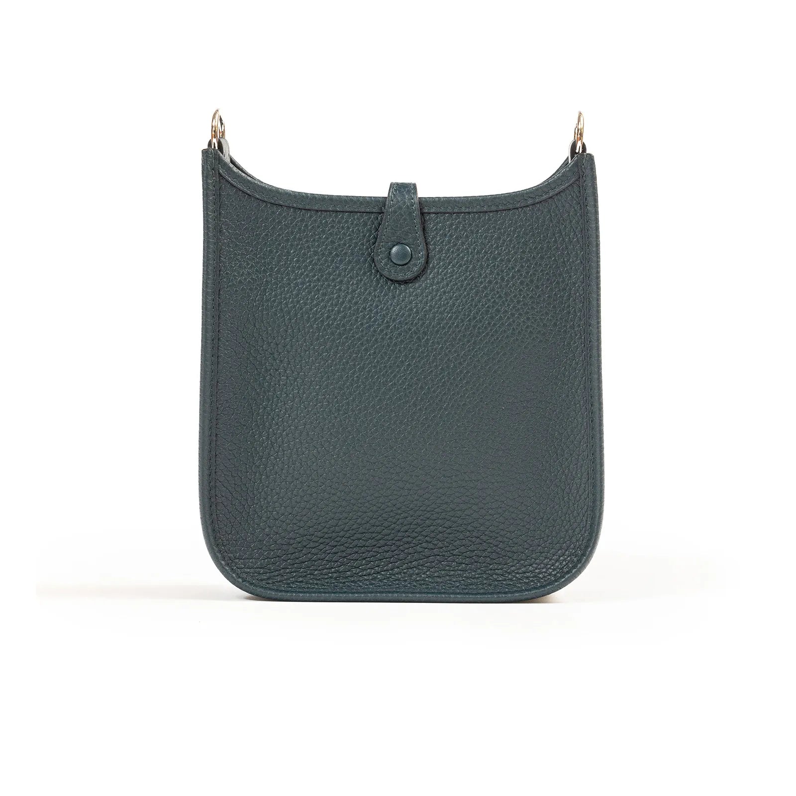 Hermès Mini Evelyne Vert Cypress/Noir/Blanc Clemence Palladium Hardware