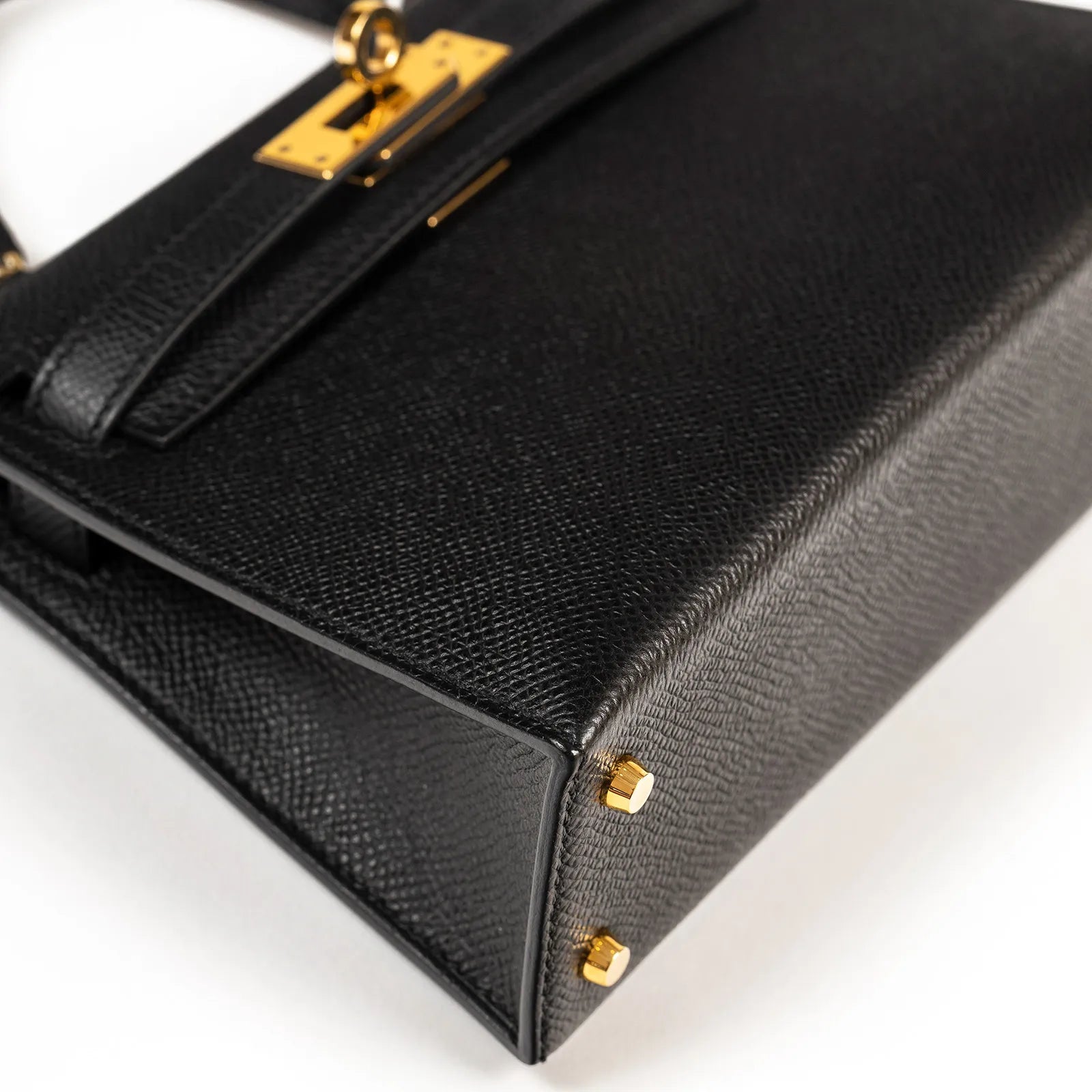 Hermès Mini Kelly II Sellier 20 Black Epsom Gold Hardware