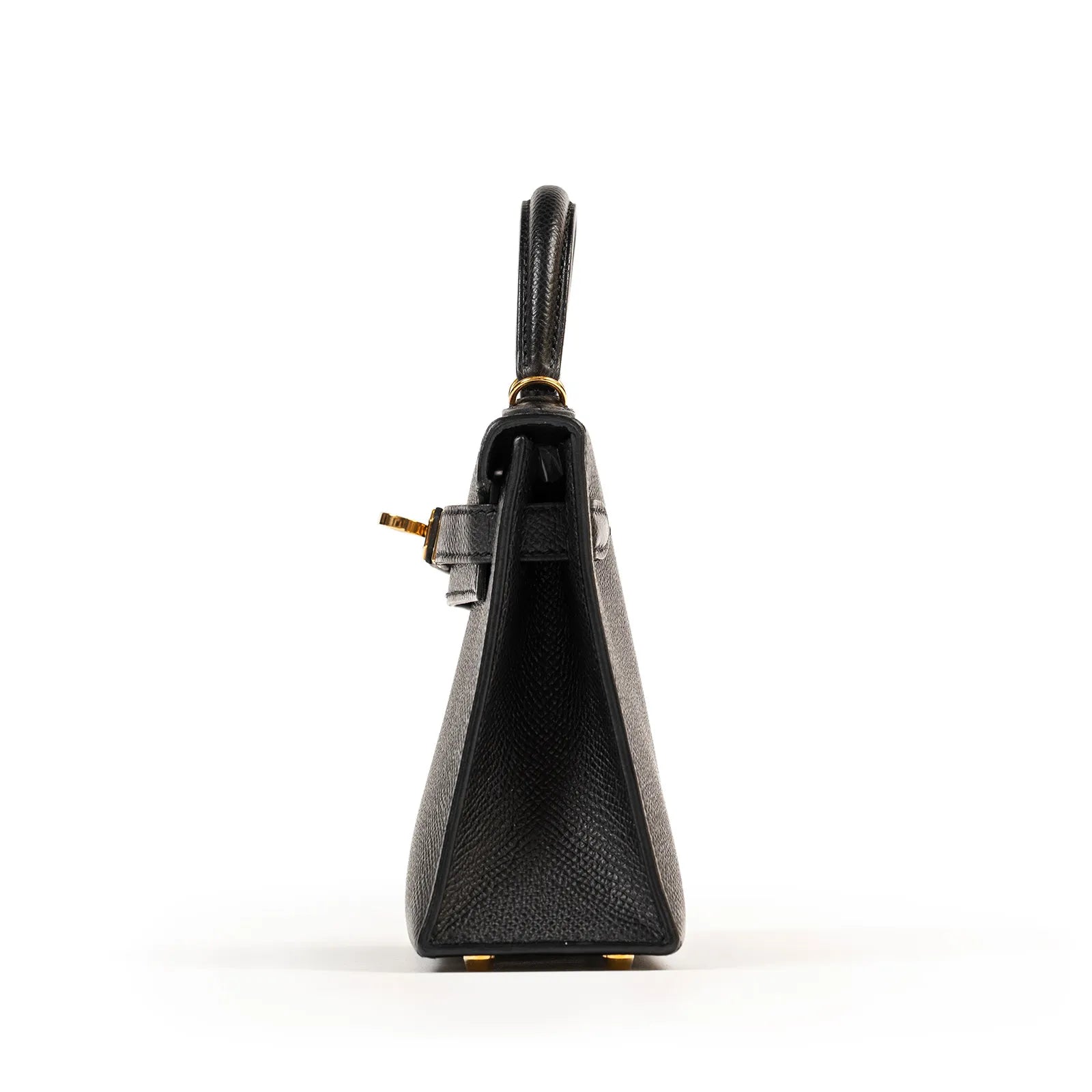 Hermès Mini Kelly II Sellier 20 Black Epsom Gold Hardware
