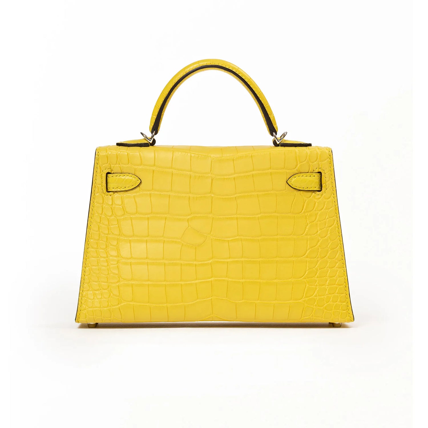 Hermès Mini Kelly II Sellier 20 Mimosa Matte Alligator Palladium Hardware