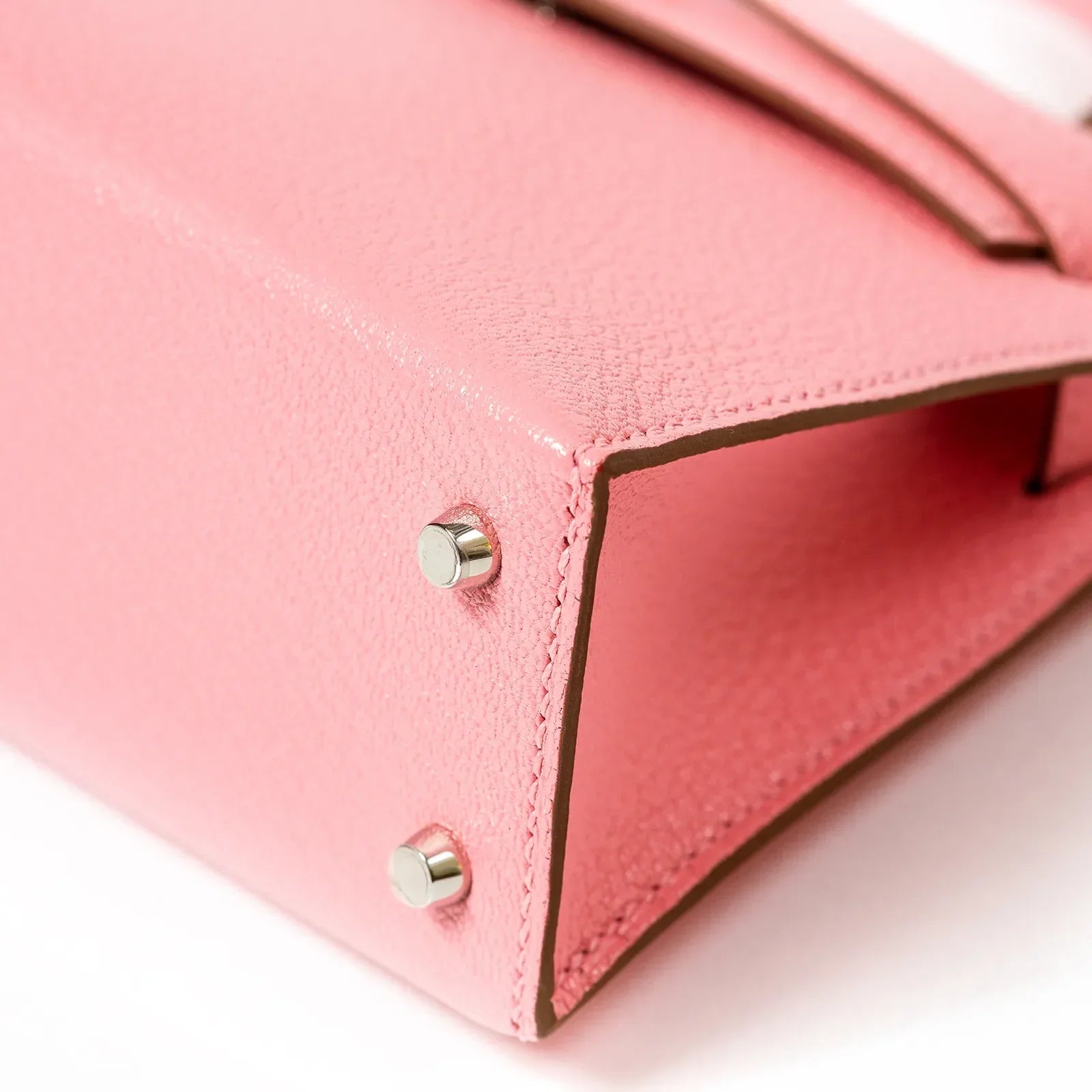Hermès Mini Kelly II Sellier 20 Rose Confetti Chevre Mysore Palladium Hardware