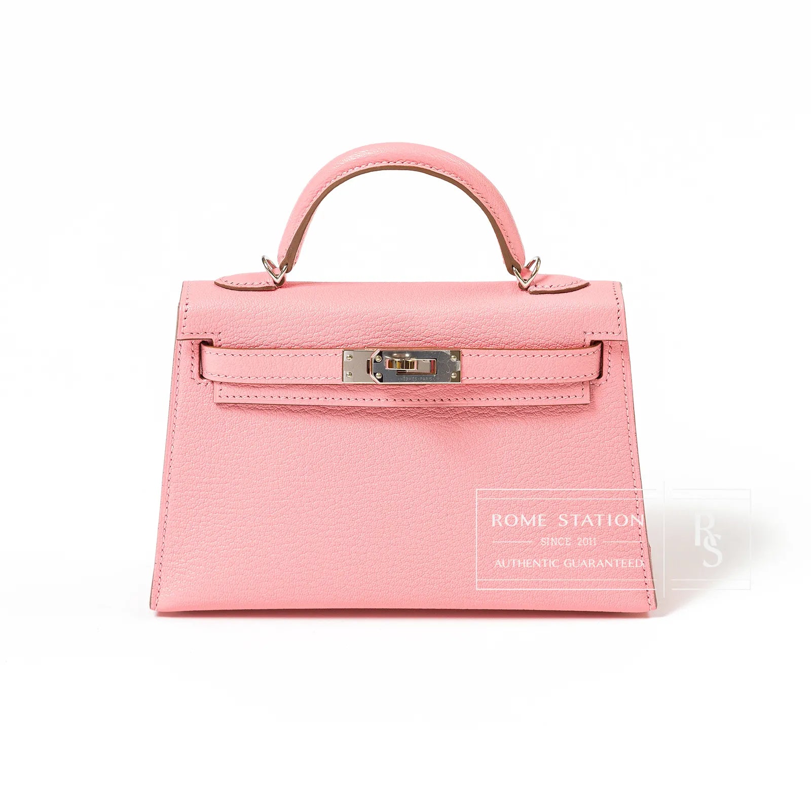 Hermès Mini Kelly II Sellier 20 Rose Confetti Chevre Mysore Palladium Hardware