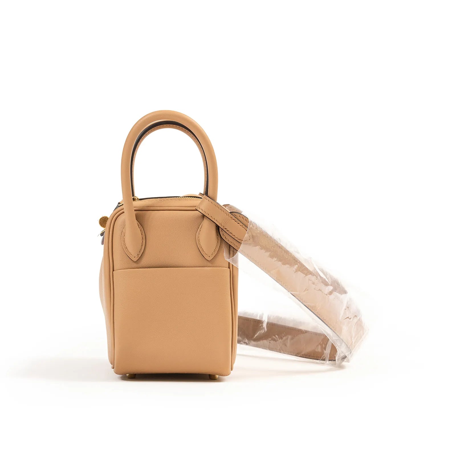 Hermès Mini Lindy I Chai/Mauve Sylvestre Swift Gold Hardware