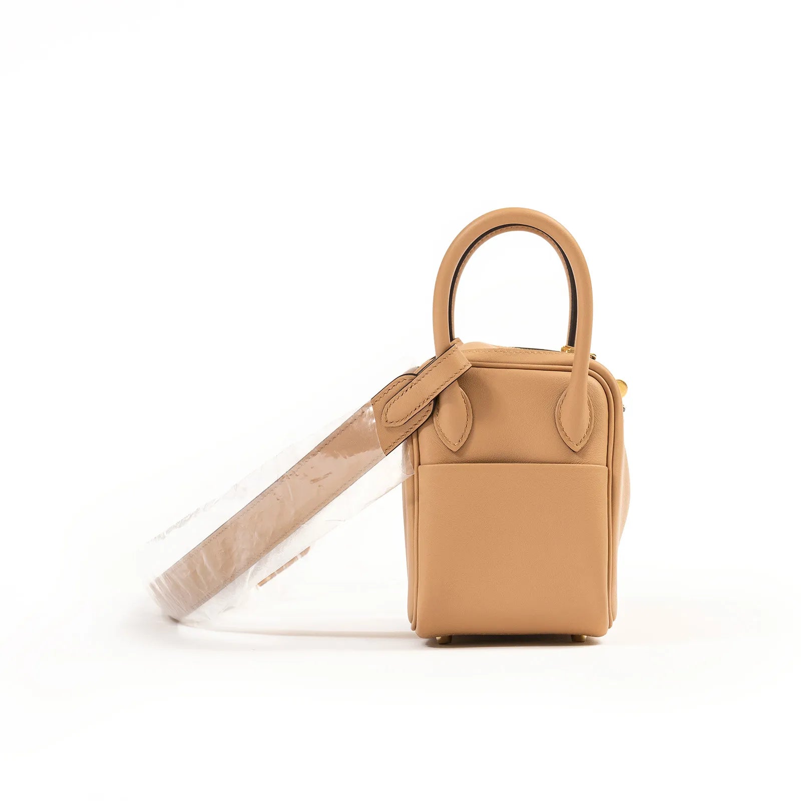 Hermès Mini Lindy I Chai/Mauve Sylvestre Swift Gold Hardware
