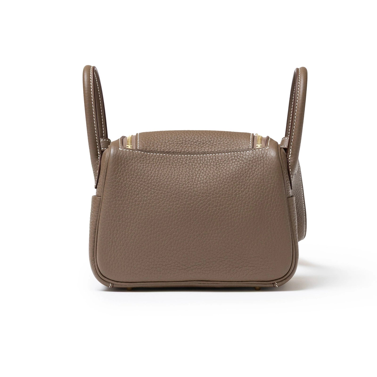 Hermès Mini Lindy I Etoupe Clemence Gold Hardware - Back