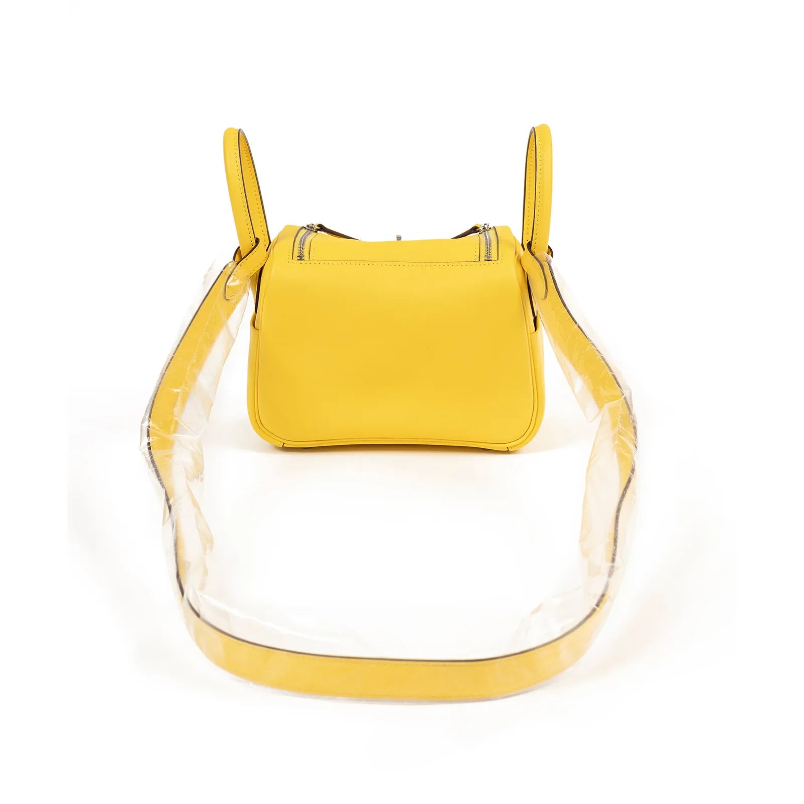 Hermès Mini Lindy I Jaune De Naples Swift Palladium Hardware