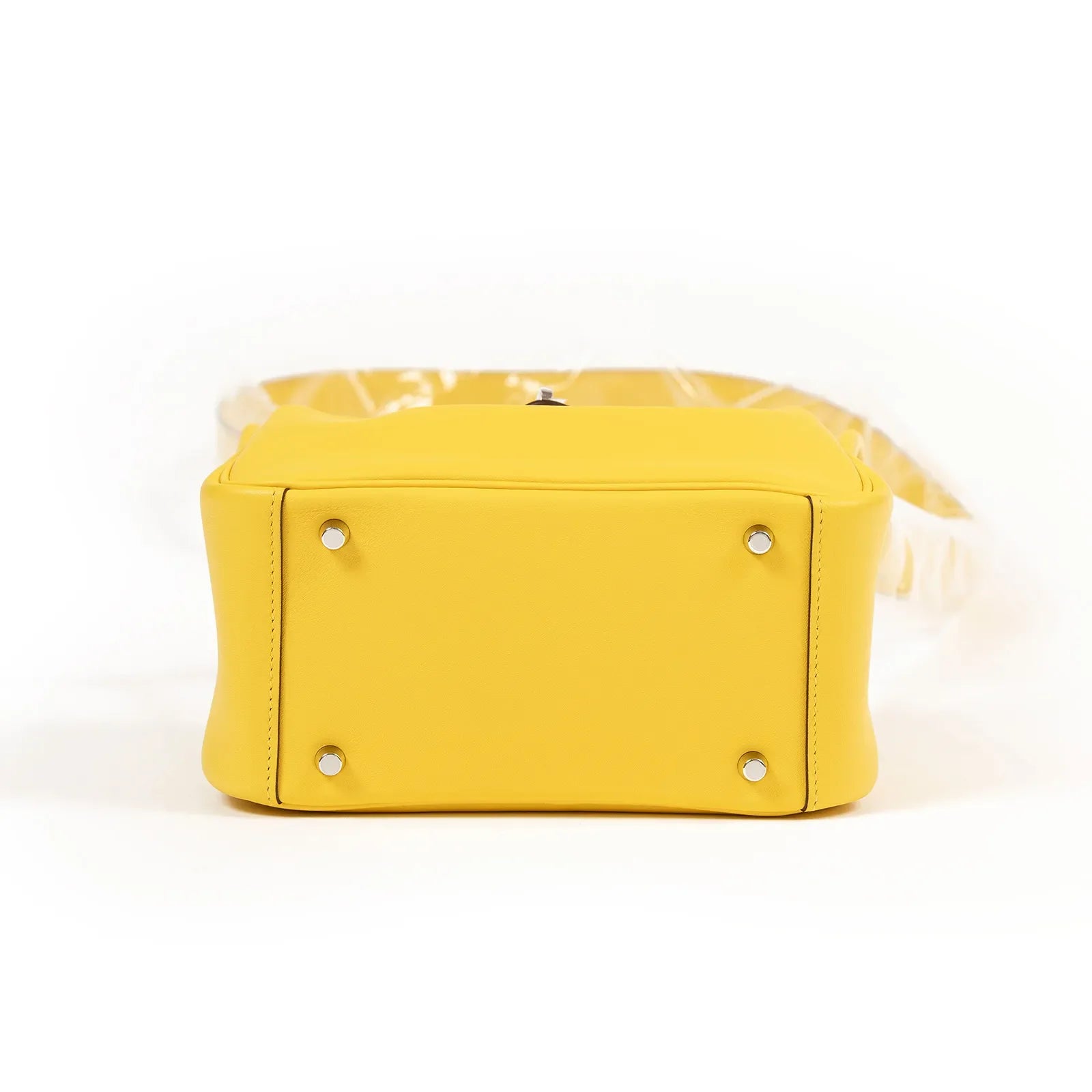 Hermès Mini Lindy I Jaune De Naples Swift Palladium Hardware