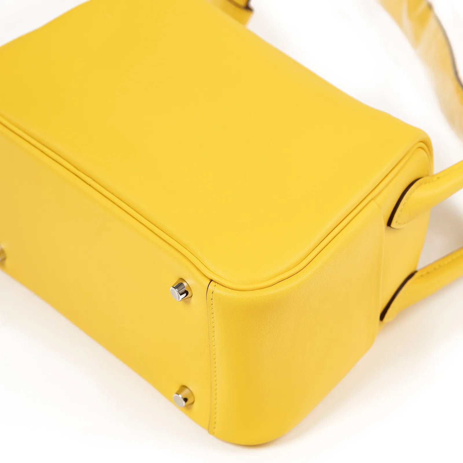 Hermès Mini Lindy I Jaune De Naples Swift Palladium Hardware