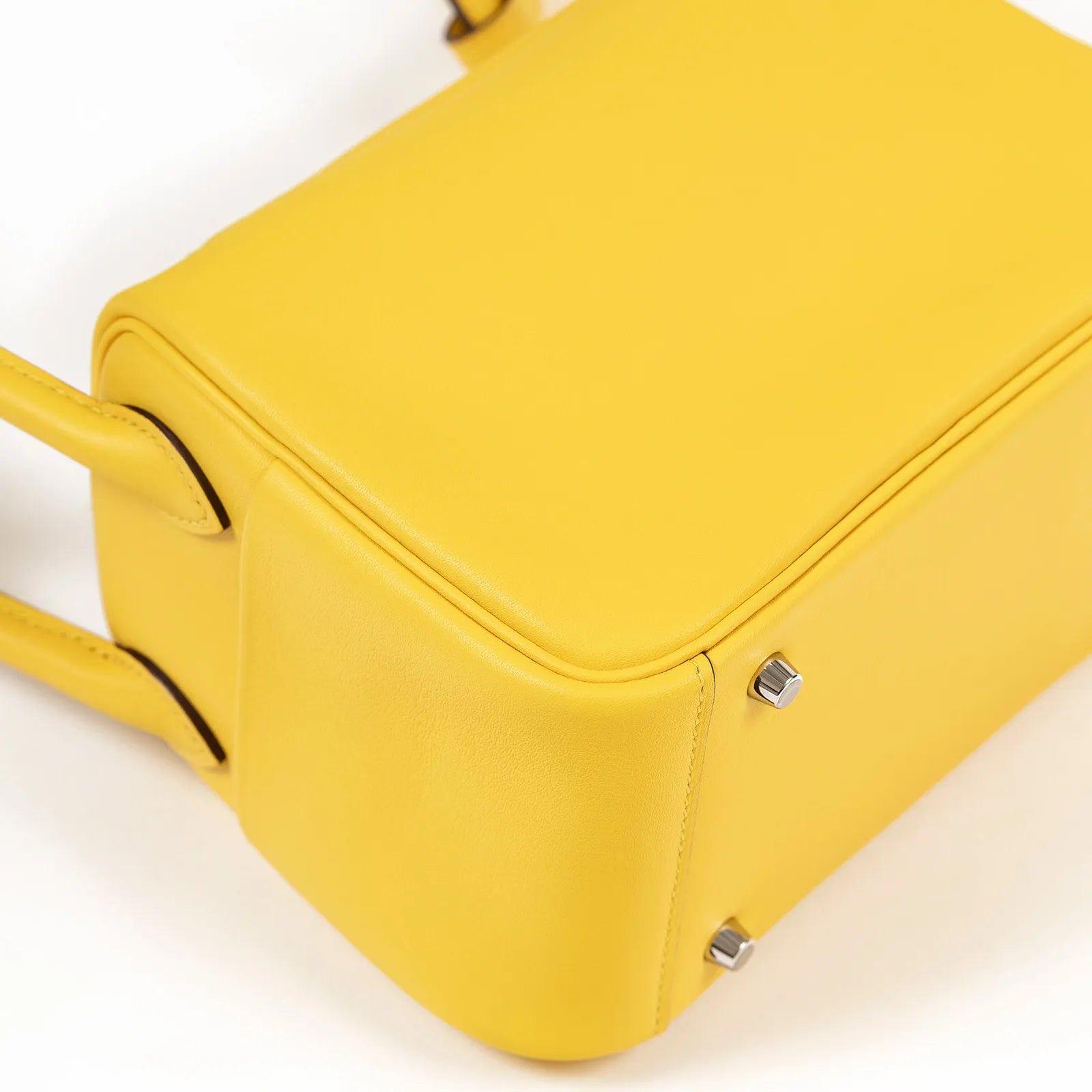 Hermès Mini Lindy I Jaune De Naples Swift Palladium Hardware