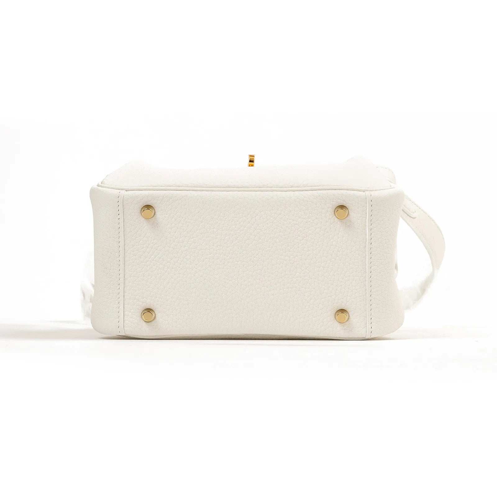 Hermès Mini Lindy I New White Clemence Gold Hardware