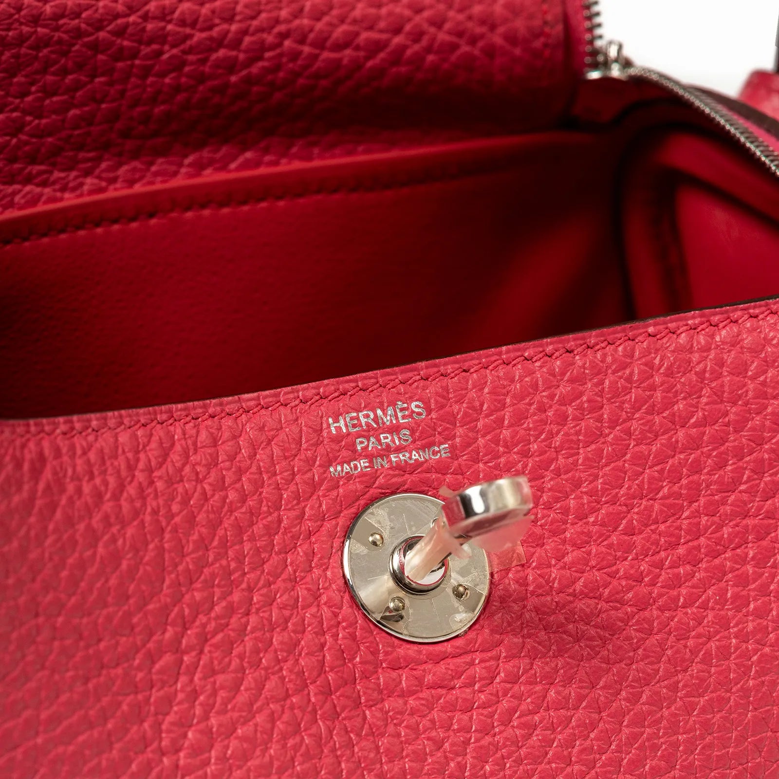Hermès Mini Lindy I Rose Extreme Clemence Palladium Hardware