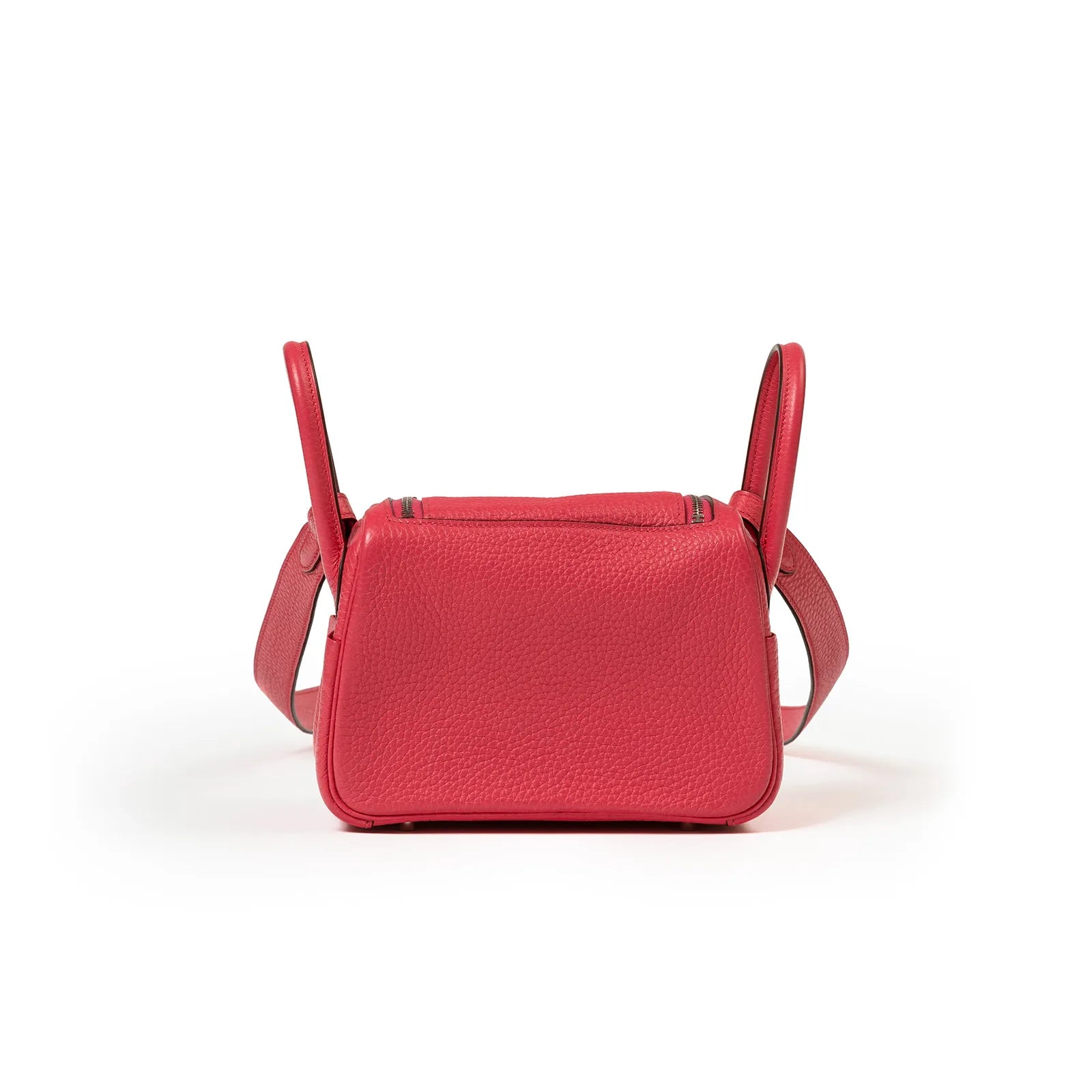 Hermès Mini Lindy I Rose Extreme Clemence Palladium Hardware