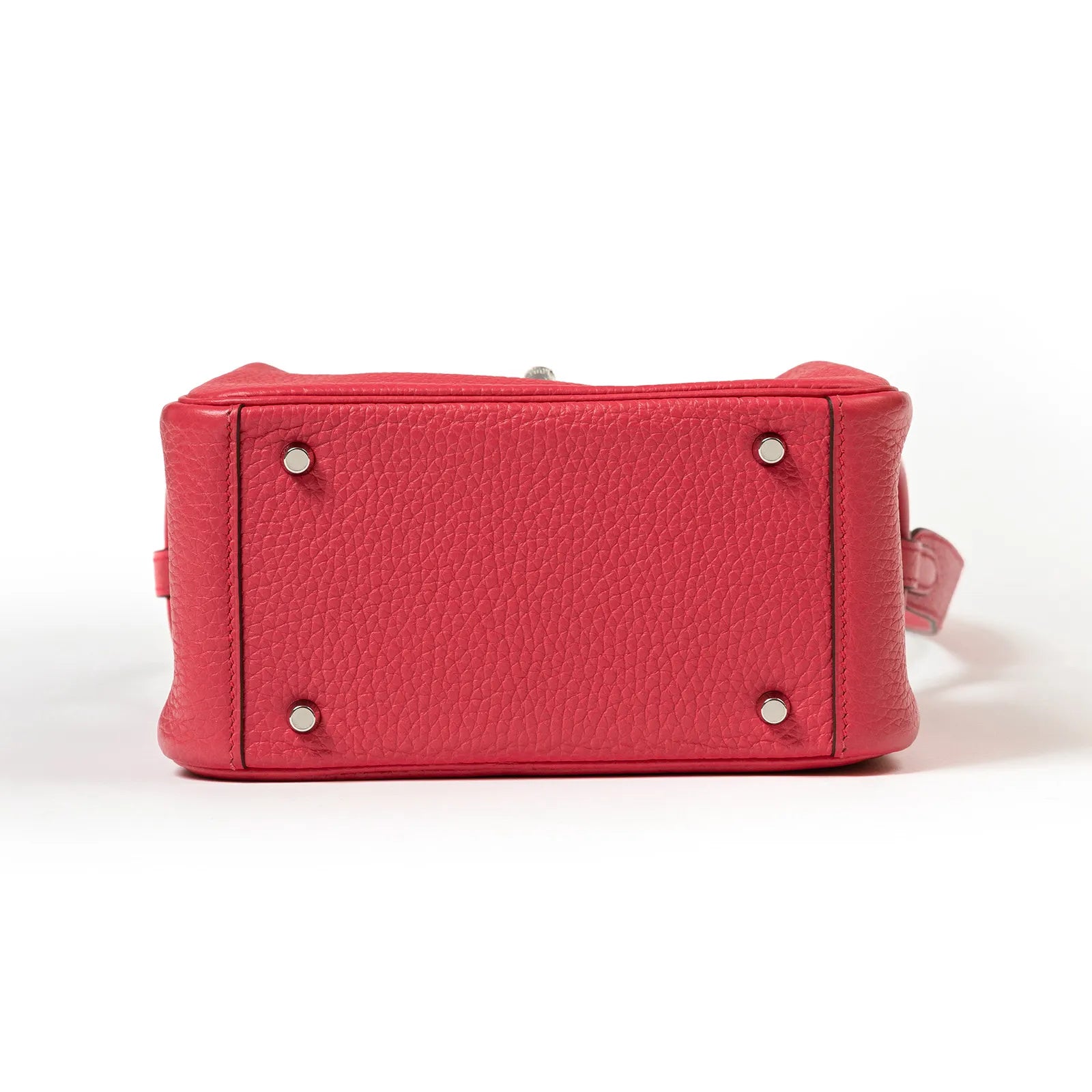 Hermès Mini Lindy I Rose Extreme Clemence Palladium Hardware