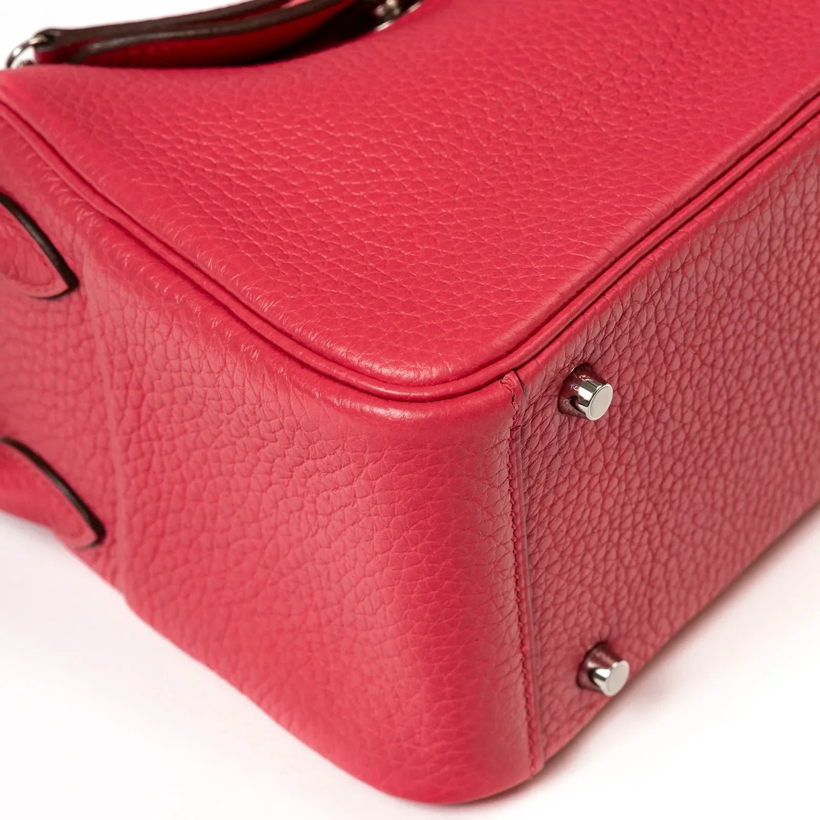 Hermès Mini Lindy I Rose Extreme Clemence Palladium Hardware