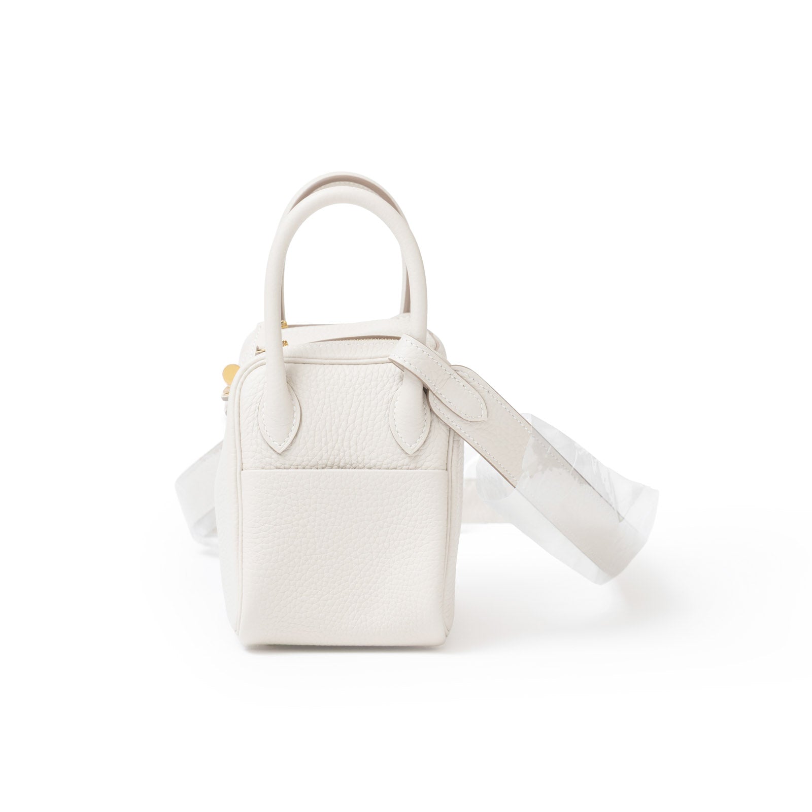 Hermès Mini Lindy II Beton Clemence Gold Hardware