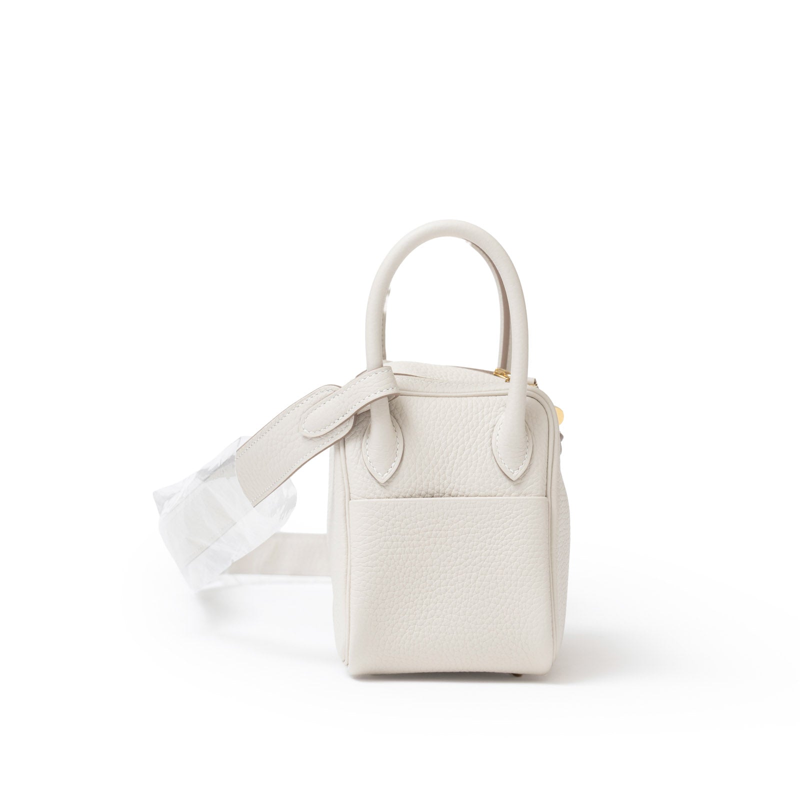 Hermès Mini Lindy II Beton Clemence Gold Hardware