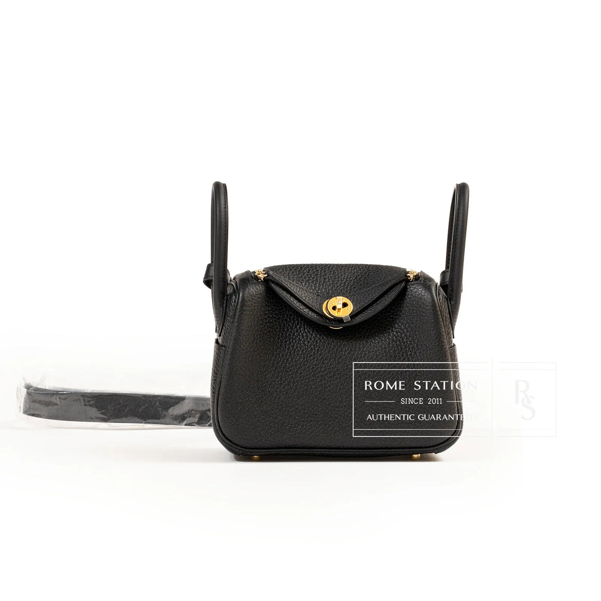 Podmini 黒 Hermès Mini Evelyne Black Clemence Palladium Hardware | Rome