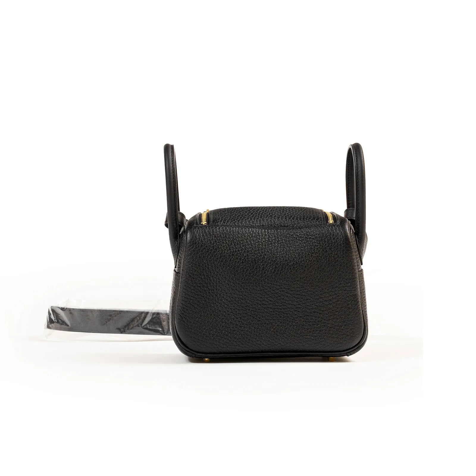 Hermès Mini Lindy II Black Clemence Palladium Hardware