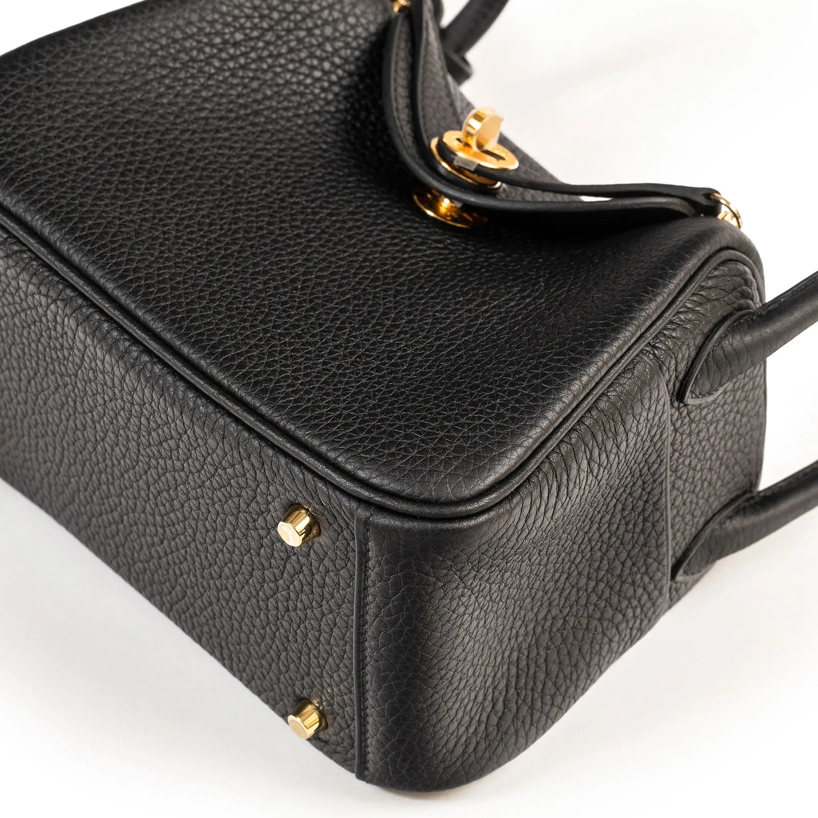 Hermès Mini Lindy II Black Clemence Palladium Hardware