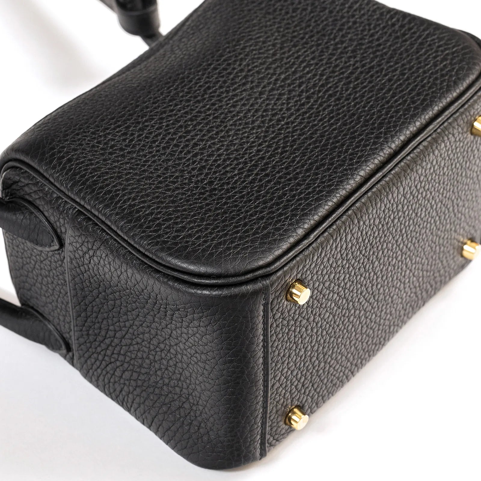 Hermès Mini Lindy II Black Clemence Palladium Hardware