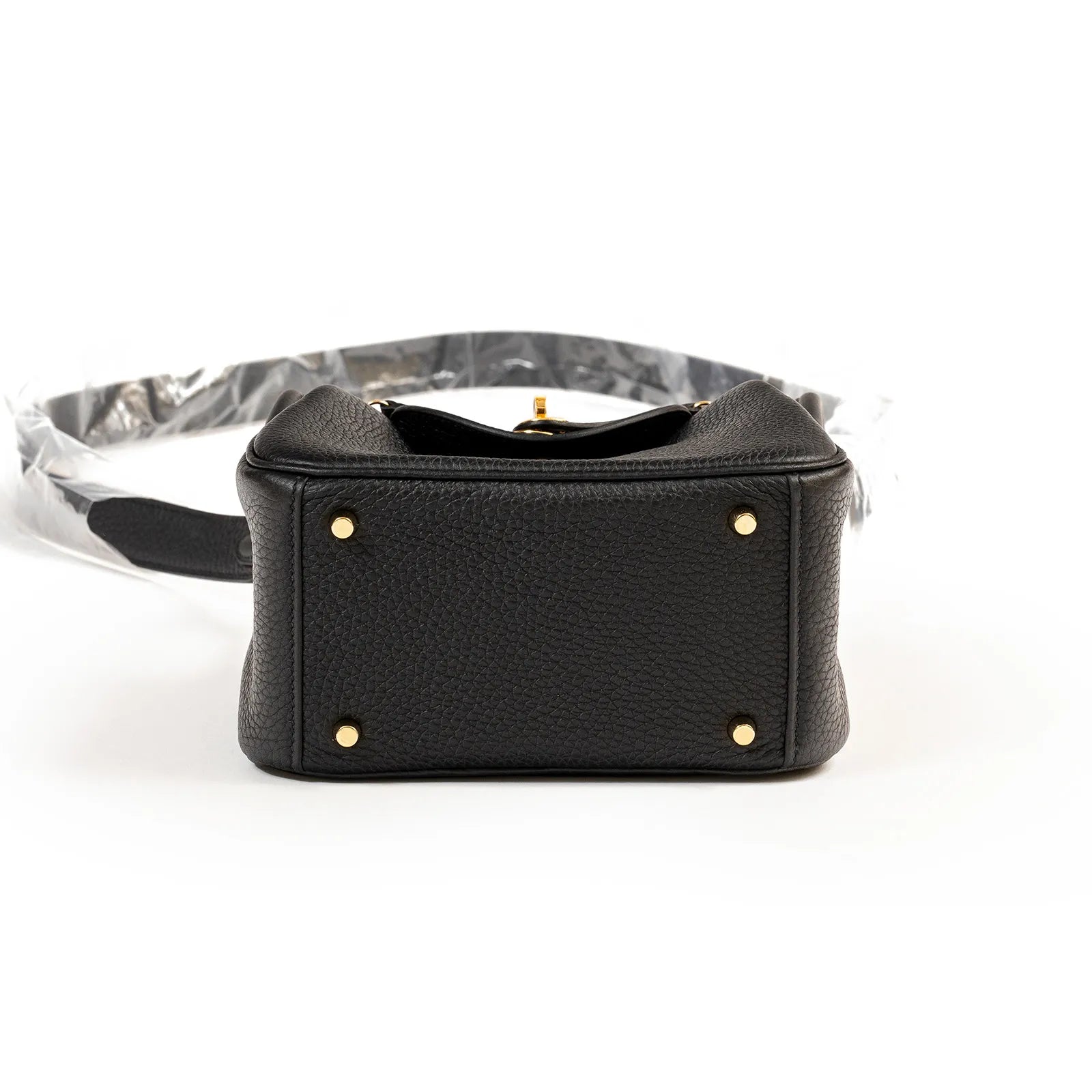 Hermès Mini Lindy II Black Clemence Palladium Hardware
