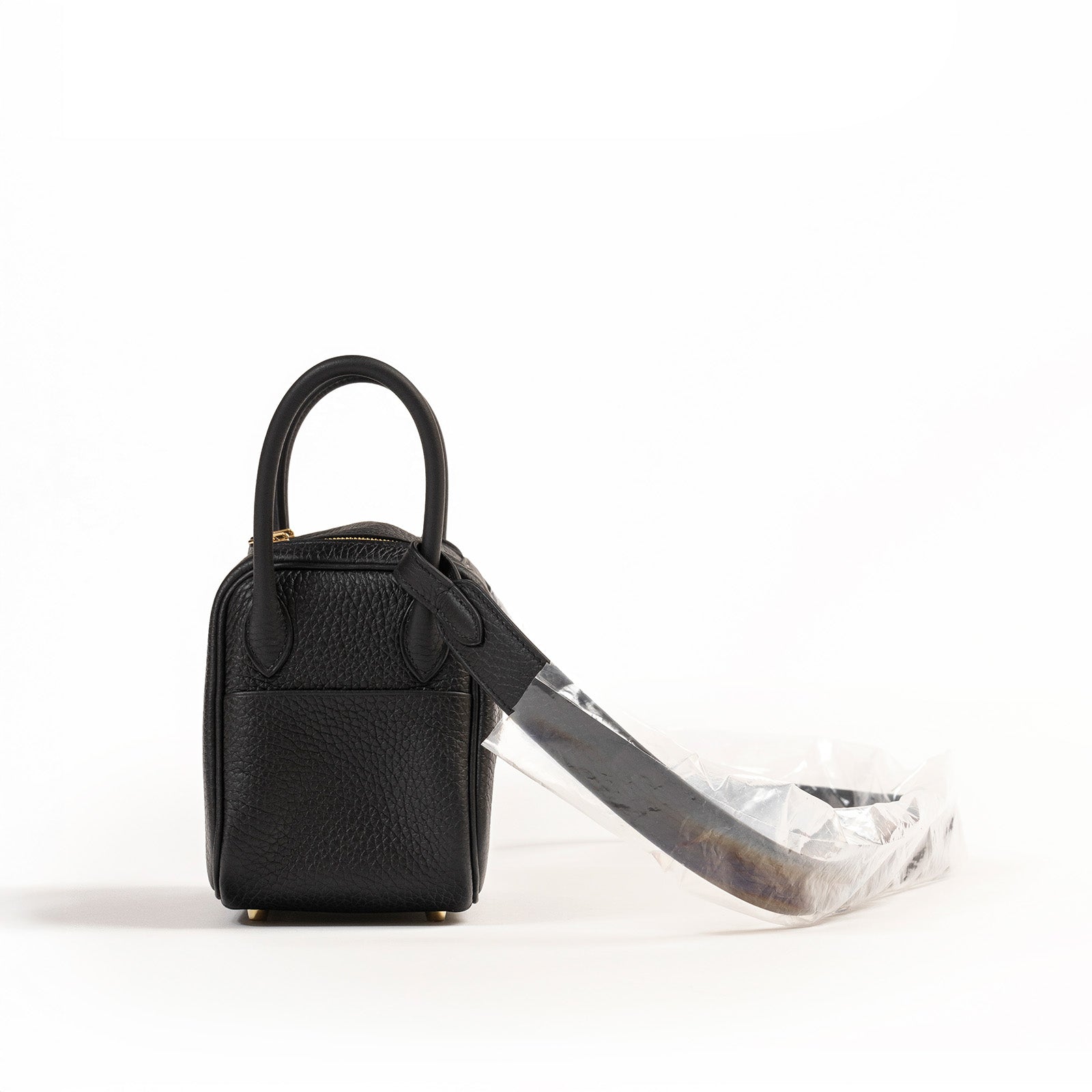 Hermès Mini Lindy II Black Clemence Palladium Hardware