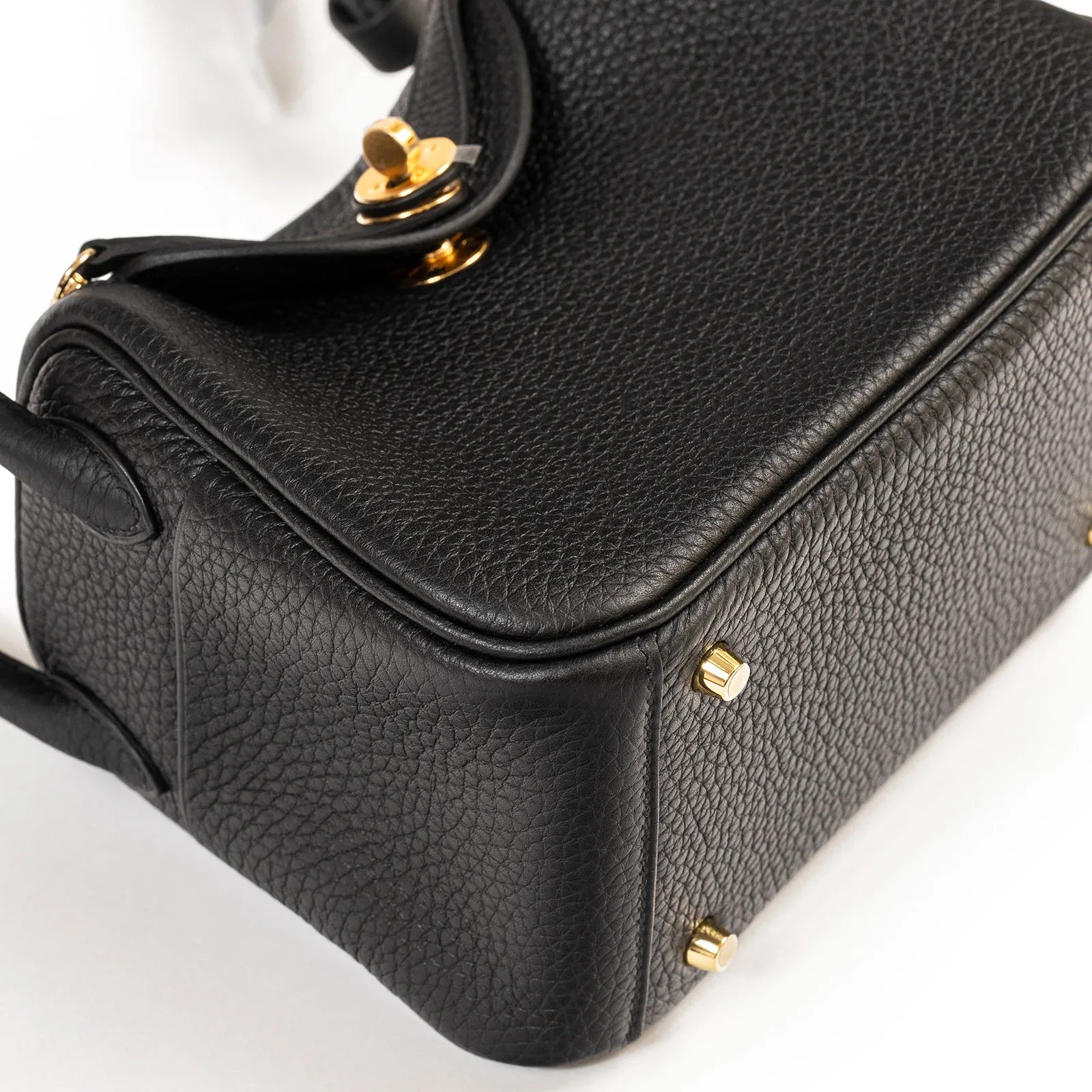 Hermès Mini Lindy II Black Clemence Palladium Hardware