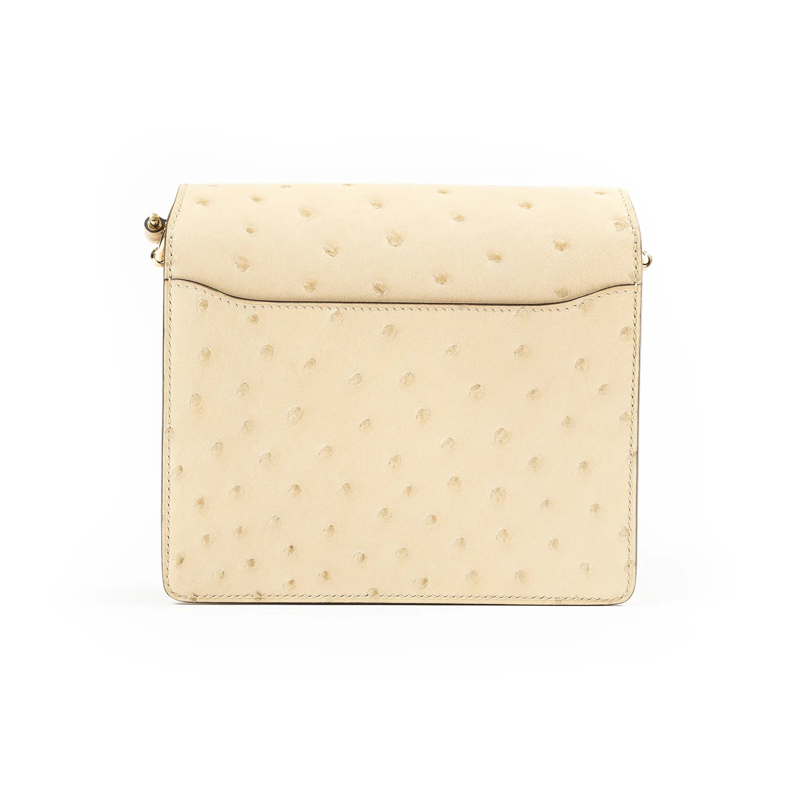 Hermès Mini Roulis Parchemin Ostrich Permabrass Hardware