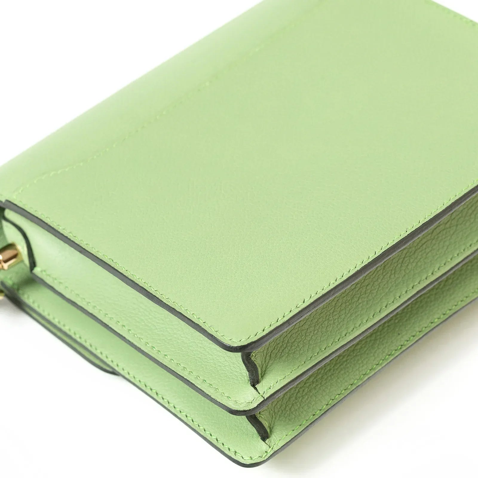 Hermès Mini Roulis Vert Criquet Evercolor Gold Hardware