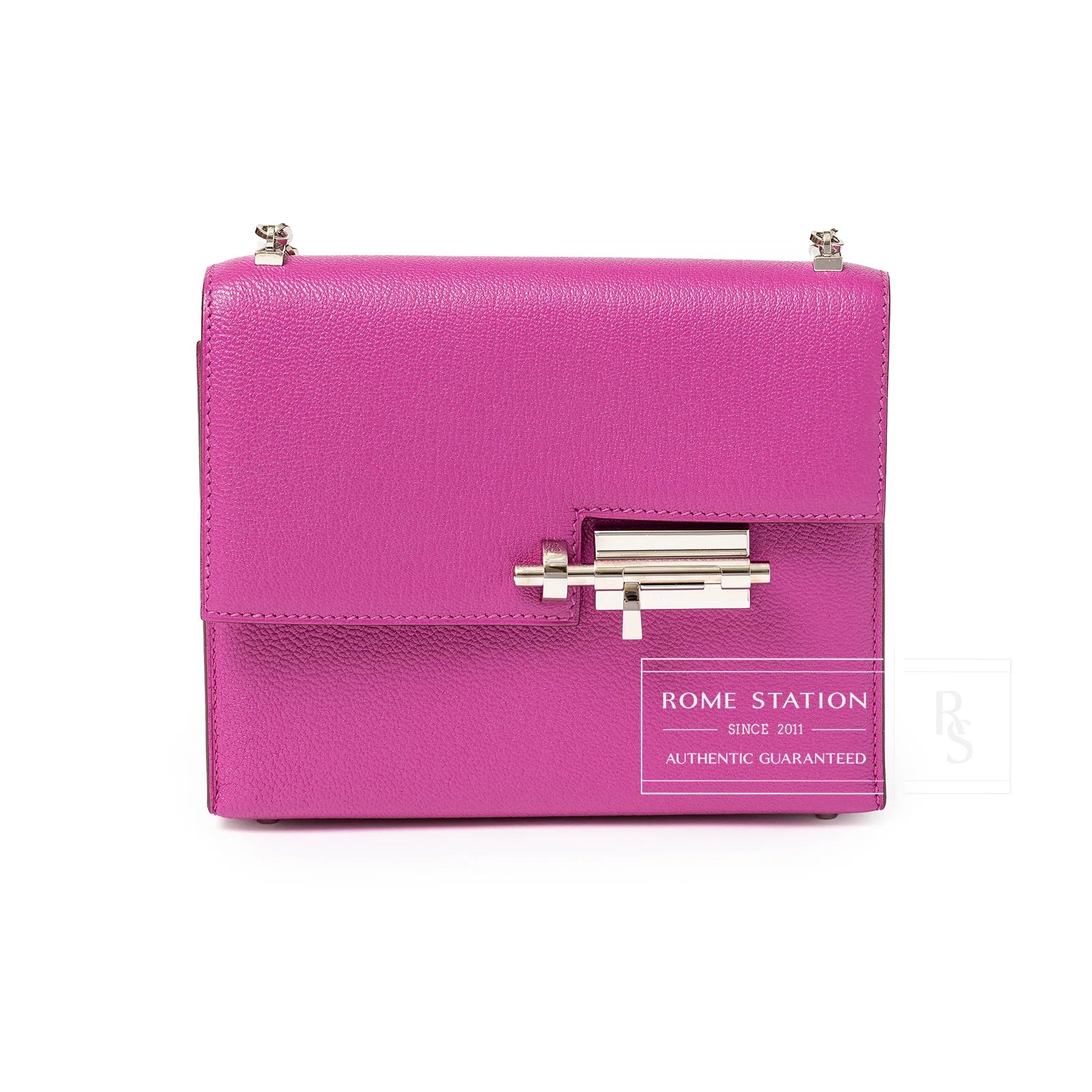 Hermès Mini Verrou Chaine Bag Magnolia Chevre Mysore Palladium Hardware