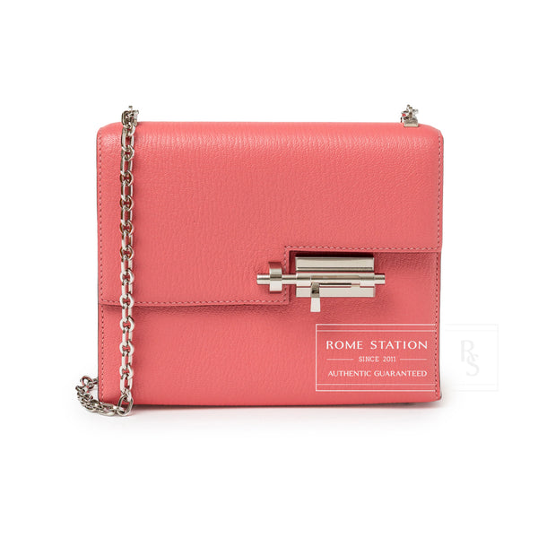 Hermès Mini Verrou Chaine Bag Rose Azalee Chevre Mysore Palladium
