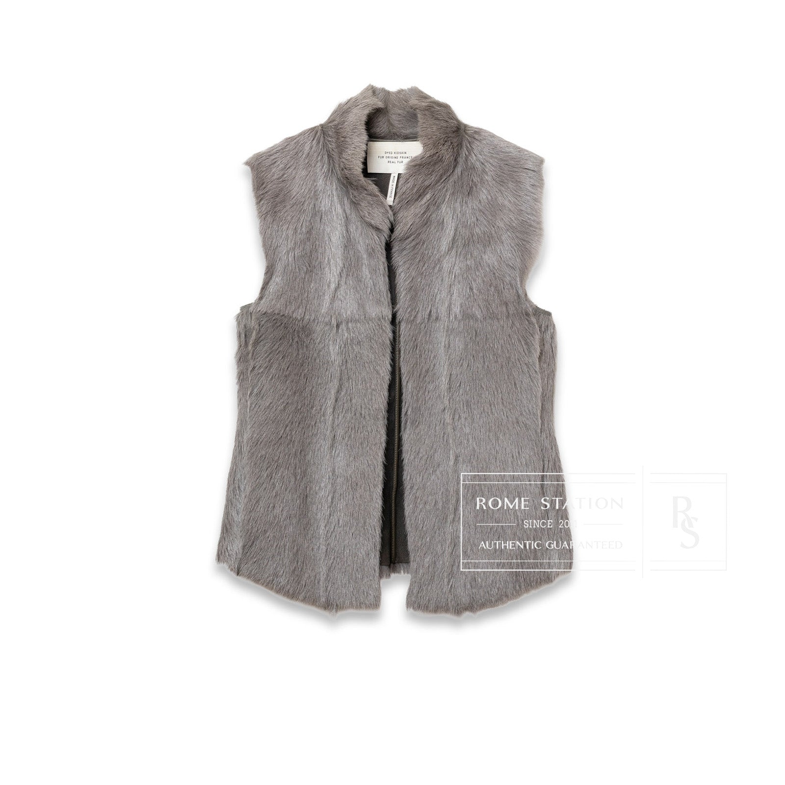 Hermès Pelisse Courte Fur Gris Vert - Front